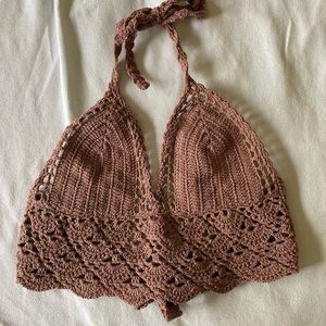 LA hearts triangle bikini top